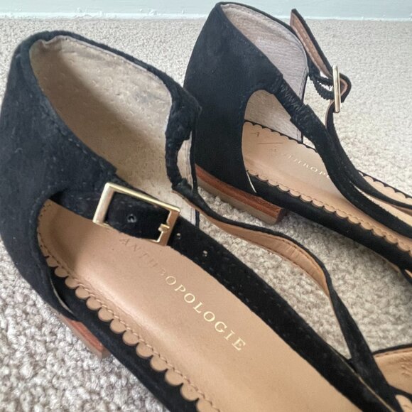 Anthropologie Pointy Toe Cross Strap Flats - Picture 5 of 7